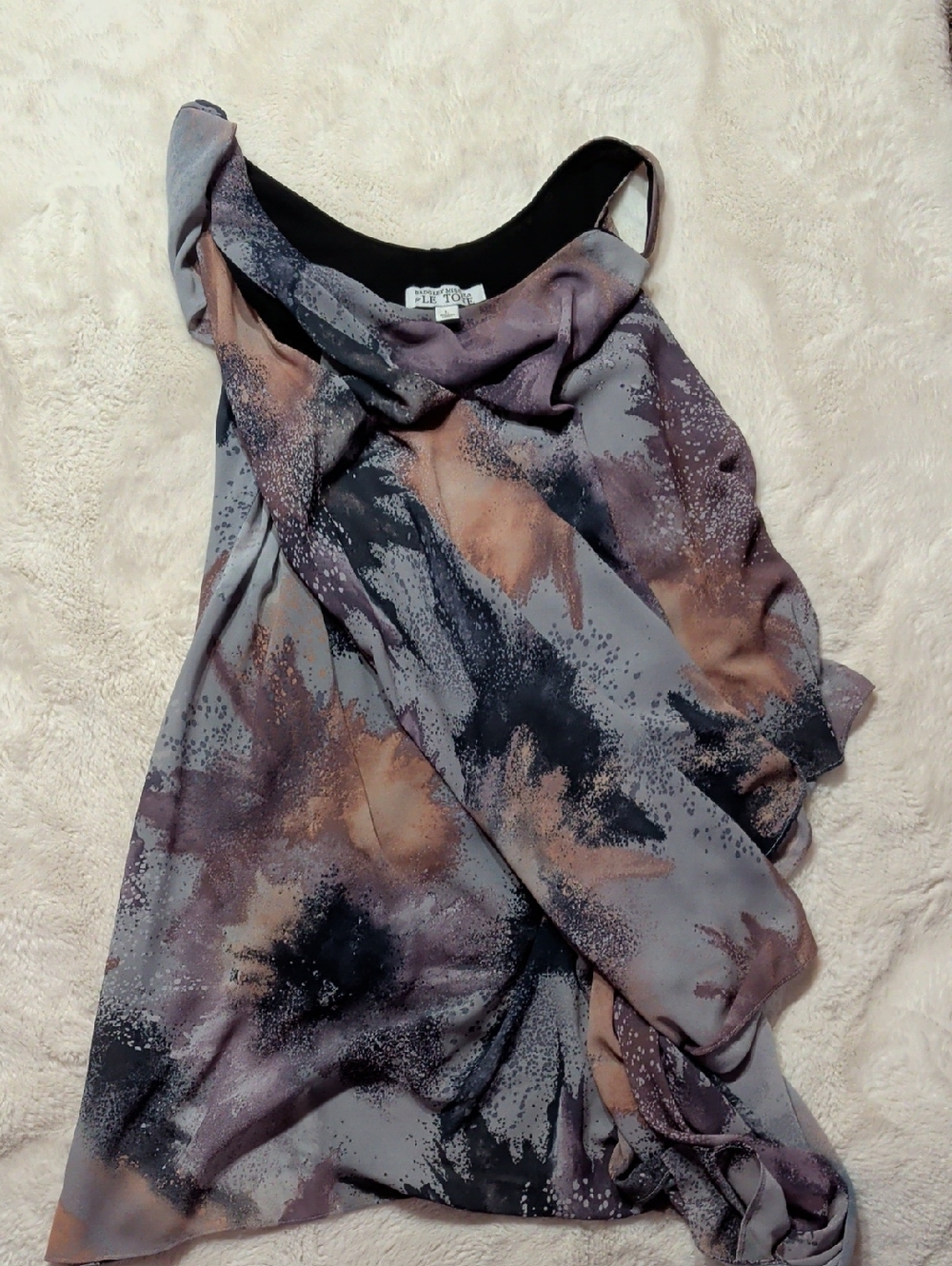 Badgley Mischka‎ For LE TOTE. Asymmetrical Flowy Dress